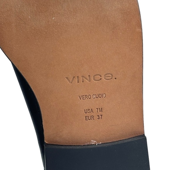 VINCE CECYL BLACK LEATHER PULL ON ANKLE CLASSIC CHELSEA BOOTS - Picture 15 of 15